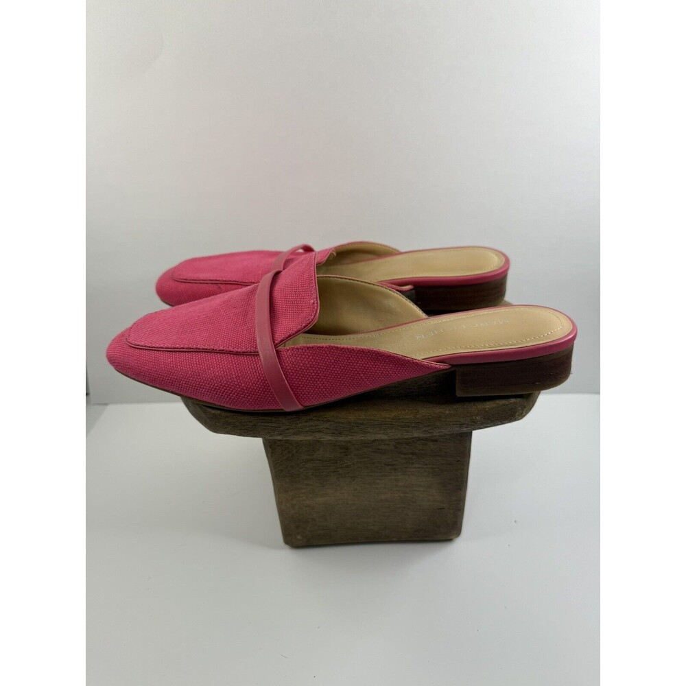 Marc Fisher Tailored Mules Namila Raspberry Flats Size 9 M